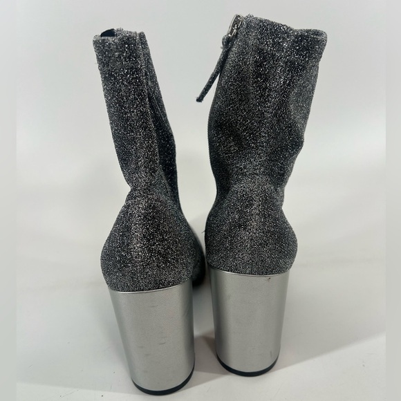 Chinese Laundry Raine Silver Metallic Mid-Calf Sock Boots Sparkly Booties 7.5 - Picture 6 of 9